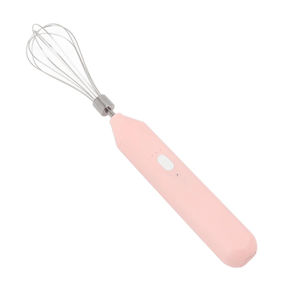 Elektrischer Handmixer für Eier mit USB-Aufladung, Milchaufschäumer, tragbarer kabelloser Getränkemixer mit Schneebesen aus Edelstahl