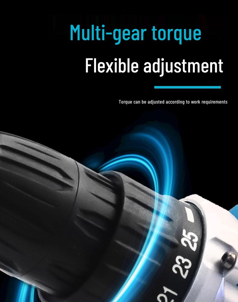 21V Handheld 10mm Lithium Cordless Drill Set - High Power Multi-Function Electric Tool