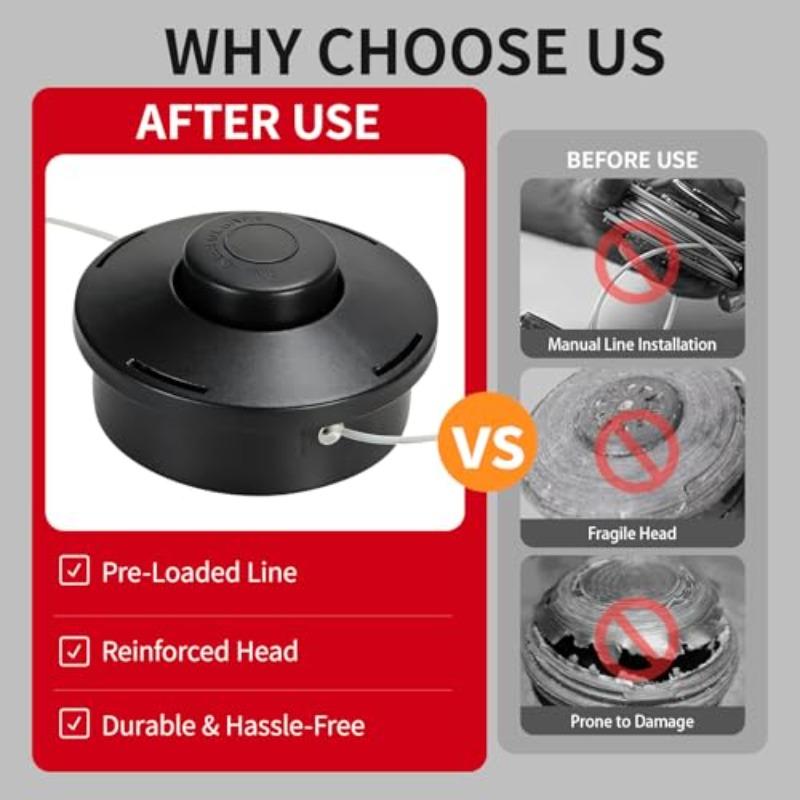 Household Mower Head Universal Mower Replacement Head Mower Garden Electric Tool Accessories Non Detachable Automatic Rope Mower