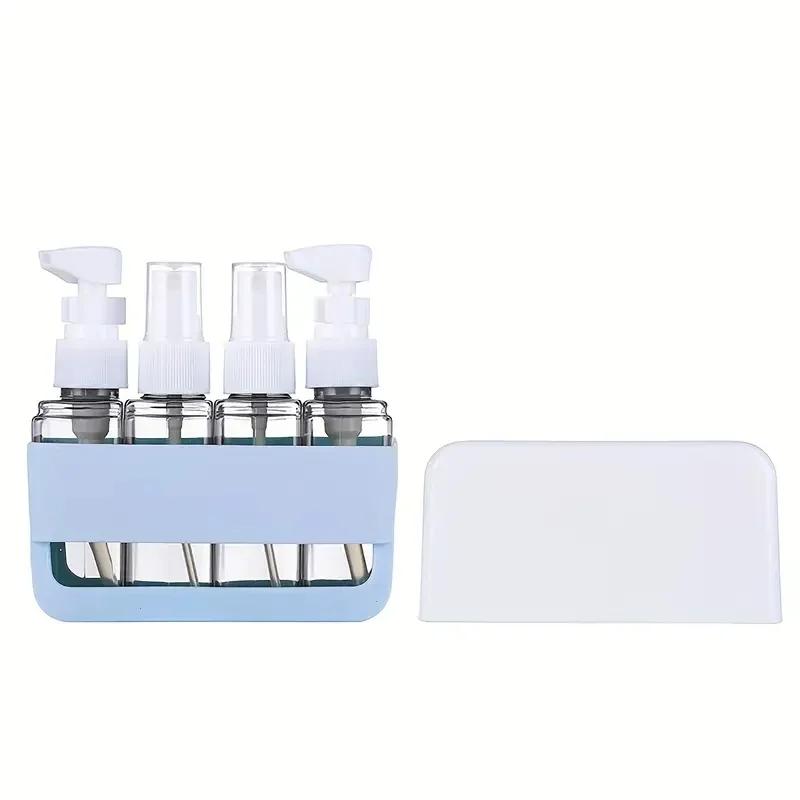 Travel Bottles Leak Proof 4 In 1 Containers for Toiletries Refillable Plastic Bottles with Lid Spray Lotion Shampoo