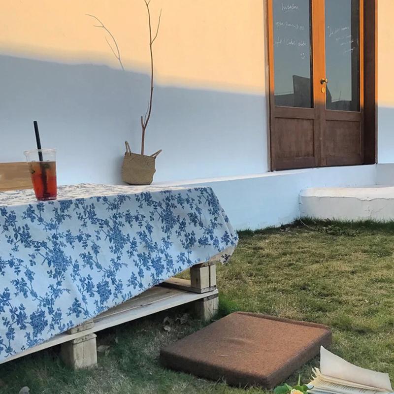 Picnic Blanket Three Dimensional Embossed Textile Printing Cotton Table Cloth for Picnic 100x70cm