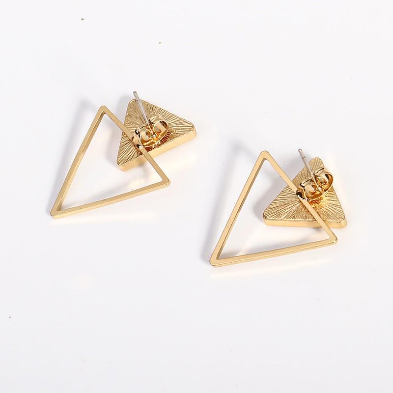 European and American Fashion Triangle Geometric Stud Earrings for Women