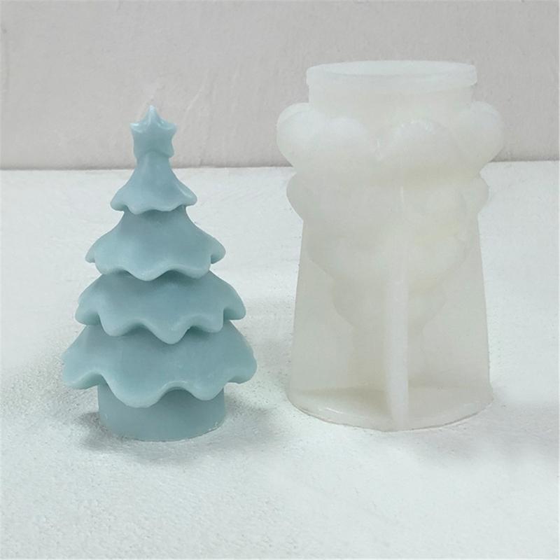 Flexible Silicone Mold Handmade Scented Candle Mould Star Christmas Tree Aromatherapy Jewelry Mold Home Decorations