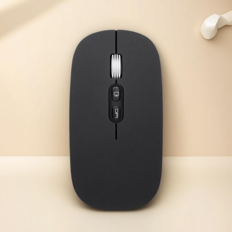 

Wireless Mouse Rechargeable 2.4GHz Slim Ergonomic Silent DPI Adjustable USB Receiver Office Home Use чорний