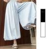 Spring Yellow Flower Bud Skirt Pants Women's Summer New High Waisted, Loose Fit Trousers, Slimming and Drooping Lantern Pants, Casual Wide Leg Pants