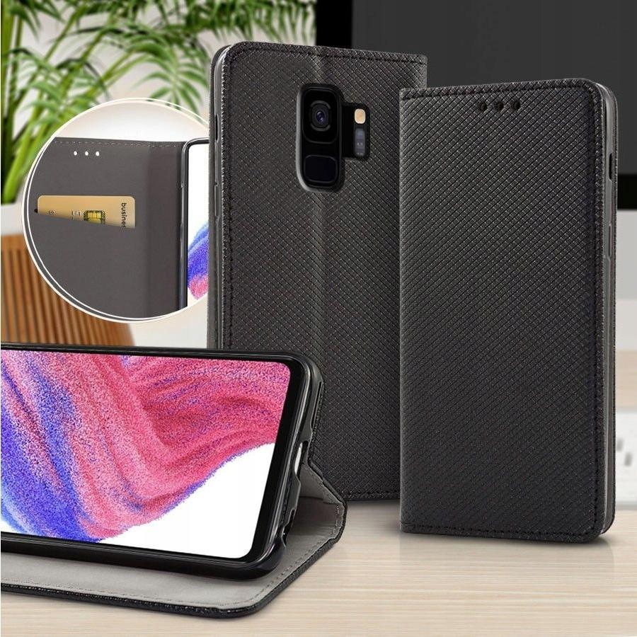 Case for SAMSUNG GALAXY S9 PLUS /S9+ CLOSED SMART MAGNET CASE BLACK+GLASS