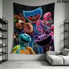 Poppy playtime Wandteppich Ästhetischer Wandbehang Bedruckter Stoffdecke Dekorative Wandteppiche für Schlafzimmer Wohnzimmer Heimdekoration