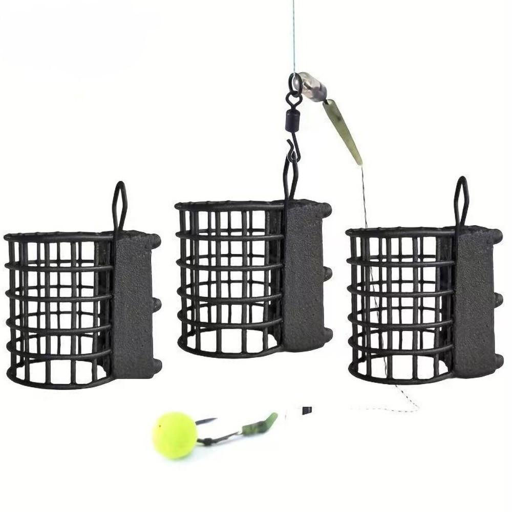 40/50/60g Weights Mesh Bait Cage Feeders Controlled Release Small Fish Protection Bait Release Feeders Fish Protection Feeders