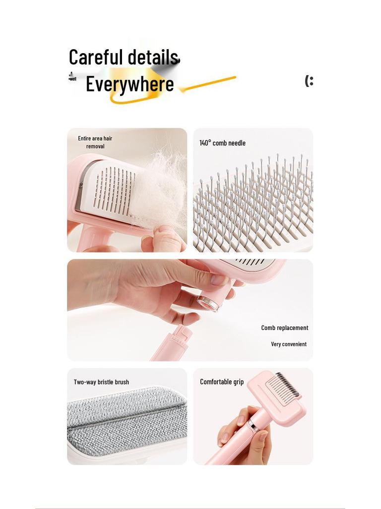Pet 3-in-1 Detangling Grooming Comb for Dogs & Cats