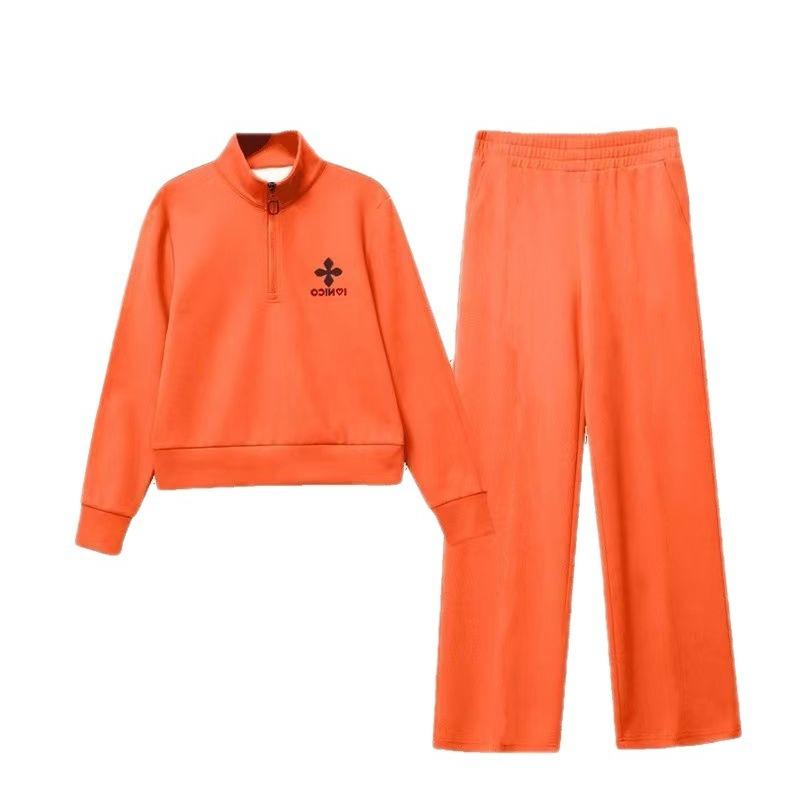 Casual Sportswear Suit for Women, Autumn and Winter Fashionable Large Size Loose Slimming Two-piece Set