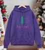 Merry Bright Christmas Trees Printing Men Hoodies Loose Casual Hoody Autumn Fleece Streetwear All-Match Pocket Pullovers