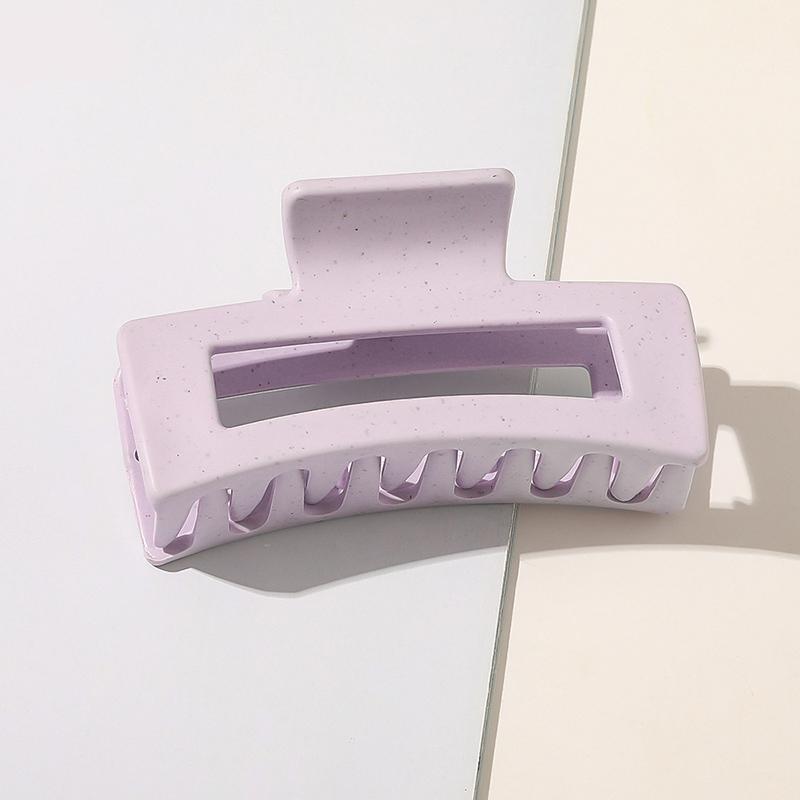 1 Stück Große Größe Mattierte Haarspangen Süßigkeitenfarbe Geometrische Haarnadeln Quadratische Hohl-Acetat-Haarklammern Bananen-Klammern Haarschmuck