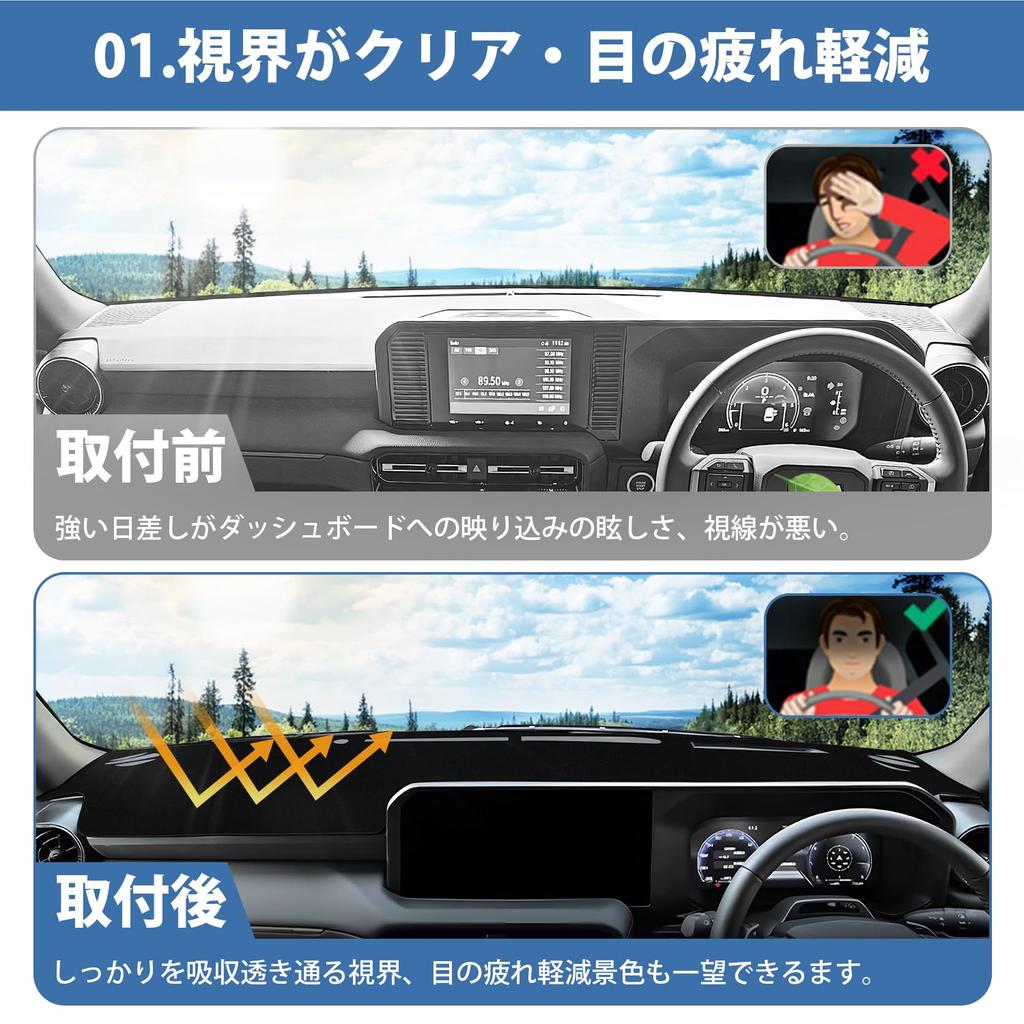 Cartist Dashboard Mat for the New Land Cruiser 250 Dashboard Cover for Cars with HUD LAND CRUISER 250 Series Land Cruiser 250 Reduces Prevents