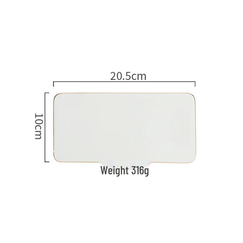 

Керамическая плоская тарелка с золотым ободком