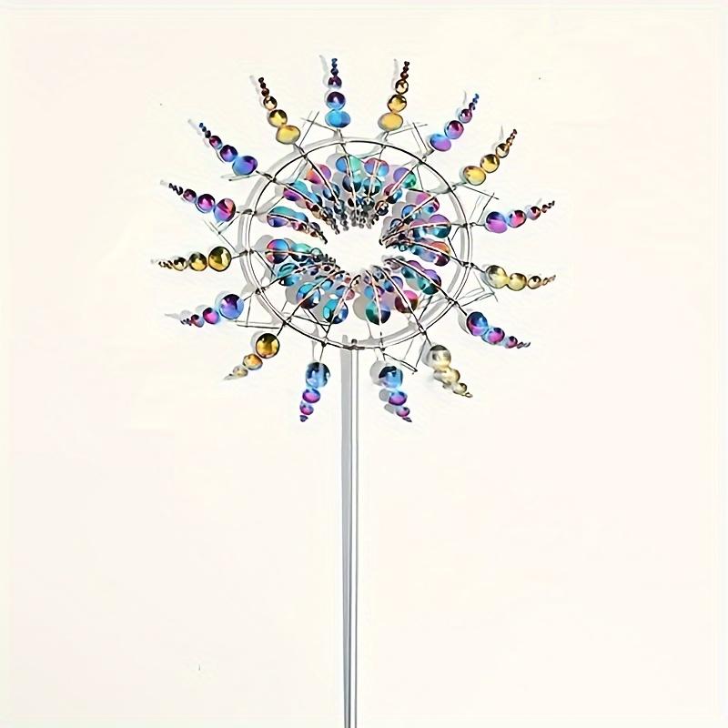 Kreativní nádvoří Zahrada Dekorace trávníku Jedinečný sběrač větru Magická kinetická energie Kovový rotátor větrného mlýna