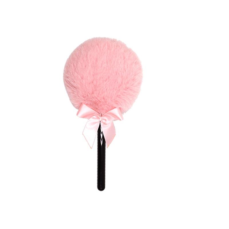 

Lollipop Body Powder Applicator Plush Powder Puff With Handle Body Powder Puff Soft Makeup Tool For Face Body Easy To Use розовый