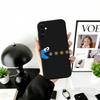 Cut Cartoon C-Cookies Monster Phone Case Black Silicone Soft For Samsung Galaxy A73,A72,A71,A70,A53,A52,A51