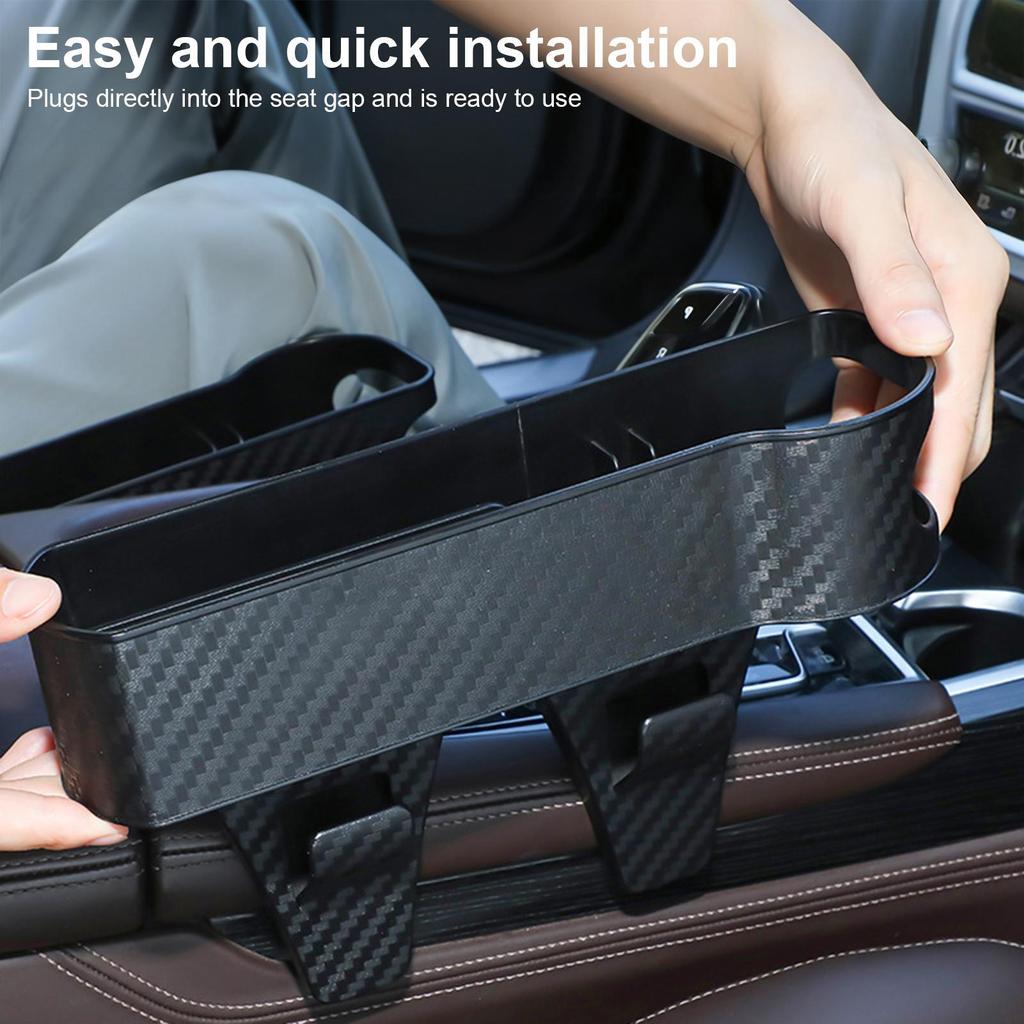 Car Crevice Filler 2 Pieces with Phone Holder Between Seat Car Crevice Filler for Organization Prevent Falling SUV Truck Sedan