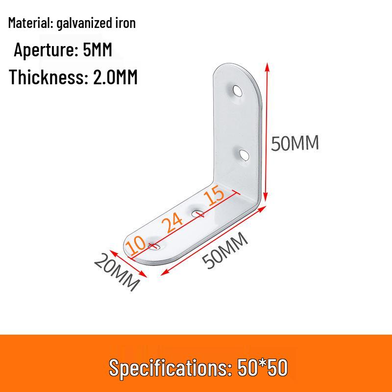 90° L-Shaped Angle Bracket for Table, Chair, Cabinet, and Shelf Support