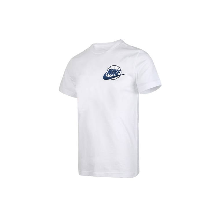 Nike T Shirts Men's White Crew Neck Moderate Straight Fit CV1084-100