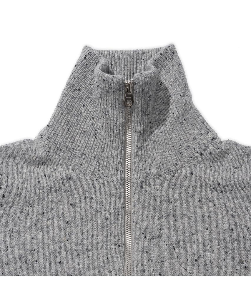 PRODESHIRT Irish Donegal Half-Zip Knit (Marble Grey)
