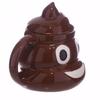 New Water Coffee Mug Poo Emoji Mug Funny Banter Mug Cup Gift With Cover Brown