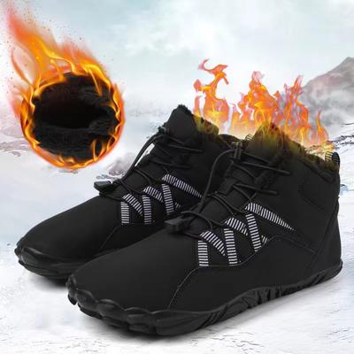 Outdoor New High-top Snow Boots, Men and Women Winter Padded Thickened Splash Water, Non-slip Cold Couple Cotton Shoes