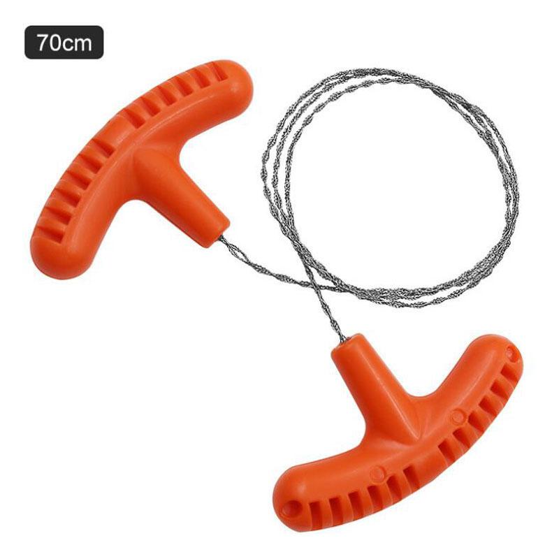 

Портативная проволочная пила из нержавеющей стали с ручкой для пальцев, карманная ручная режущая цепная пила для кемпинга и пешего туризма, инструмент для выживания 70mm оранжевый