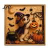 Puppy Themed Faux Pearl Painting Halloween Kit Art DIY Witch Seasonal Home Decor Projects Hat Bead Craft Kit for Adults And Teens Handmade