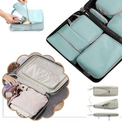 Compression Packing Cubes For Travel, Luggage Packing Organizer Bag Compressible Expandable Organizer Cubes For Carry On Tr B9K3