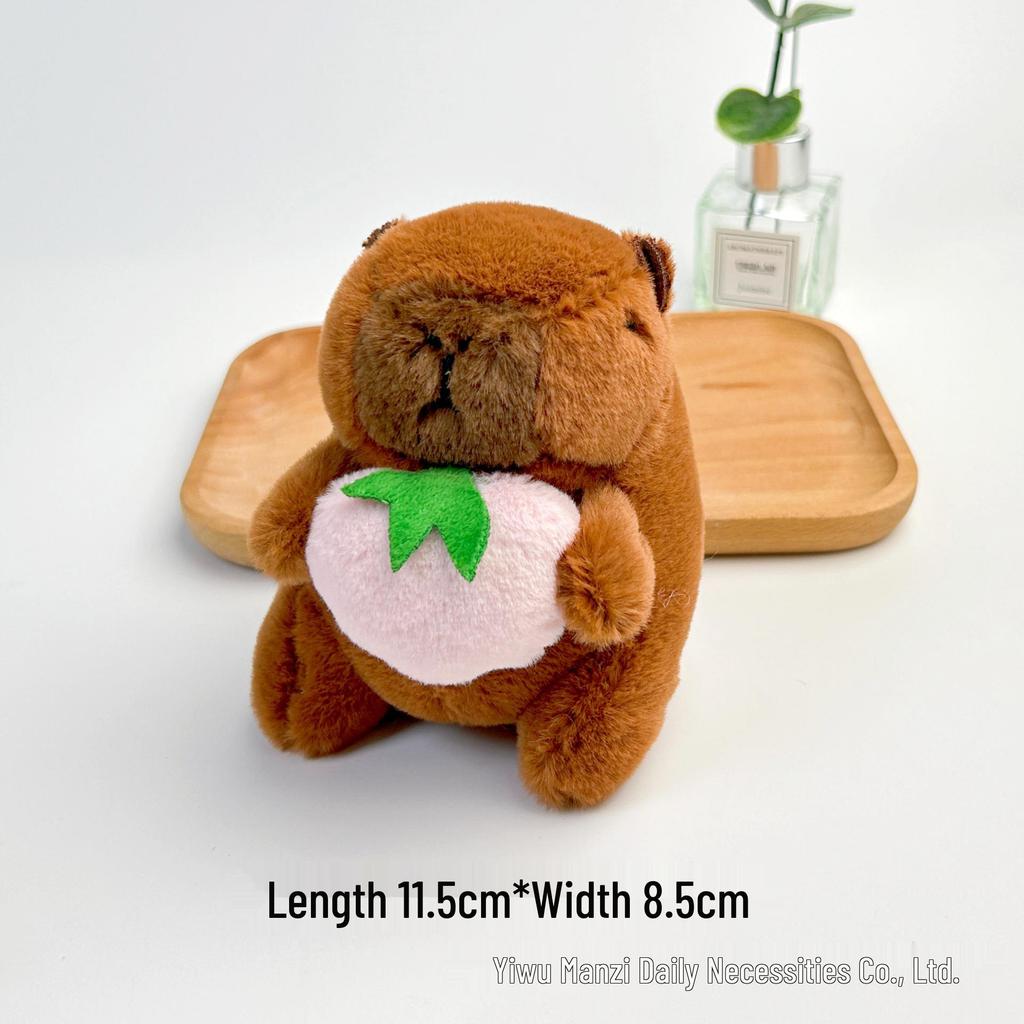 Handmade Capybara Plush Keychain - Cute Bag Accessory