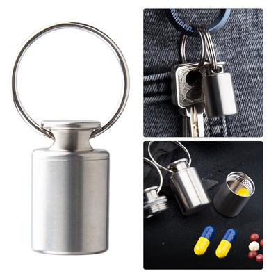 Mini Medizinbox Wasserdichter Pillenhalter Pillendose aus Titanlegierung Tank Dosenbox Multifunktionaler Kapsel-Pillenbehälter
