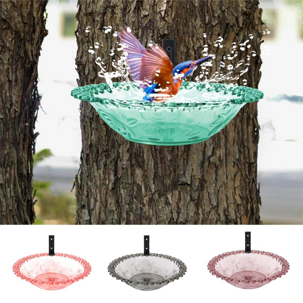 Outdoor Plastic Bird Bath, Wall Mounted Bird Bath, Tree Mounted Bird Bath, Suitable For Garden Fence, Terrace, Yard, Patio Decoration