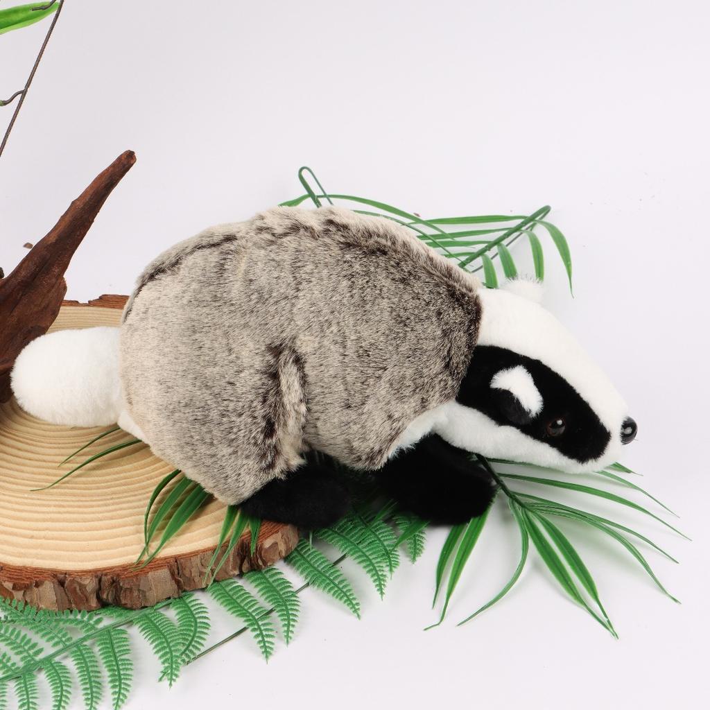 "badger Plush, Badger Simulation Animal, Jeff Doll, Wang Anshi Badger, Furry Doll, Home Decoration"