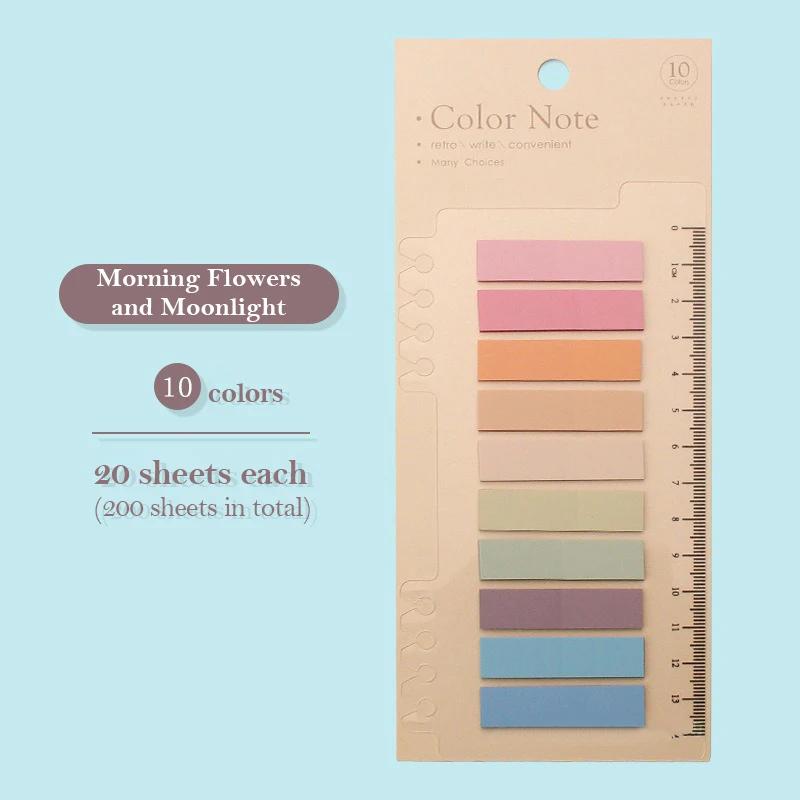 200 Sheets Transparent Sticky Notes Self-Adhesive Reading Annotation for Books Notepad Bookmarks Memo Pad Index Tabs