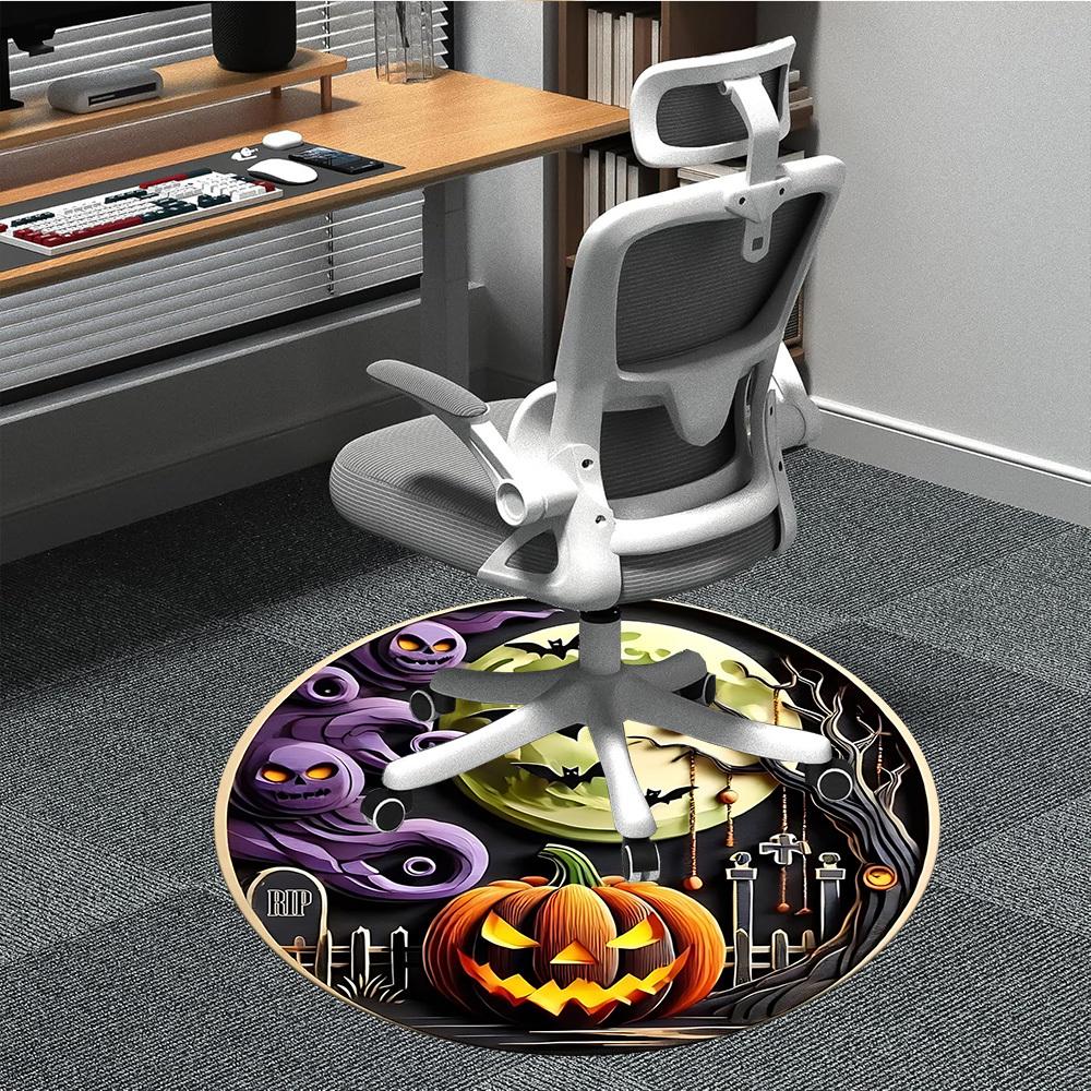 

1PC Halloween Decorations Chair Carpet for Office Non-Slip, Lightweight, Machine Washable Rug for Office, Sleeping, Room - Holiday Decoryy251009124 80cm by 80cm