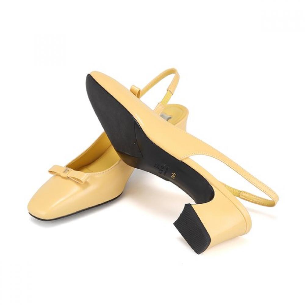 BARBARA Leather Square 5cm Women S Slingback Bbi201ye