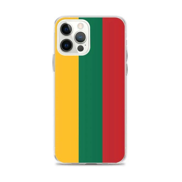Coque iPhone - Multicolore - Drapeau Lituanie - Souple - TPU - Compatible iPhone 12 Pro Max