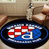 Croatian Football Crest Design Round Mat Home Decor, Chair Rug For livingroom,Bedroom, Doormat Home Decor Birthday Gift Christmas Gifts