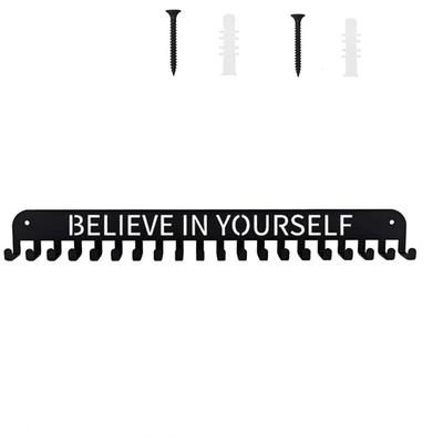 Organizer Large Capacity Medal Display Rack Sturdy Wall Mounted Award Hanger Holder Black Iron Award Medal Hanger Award Holder