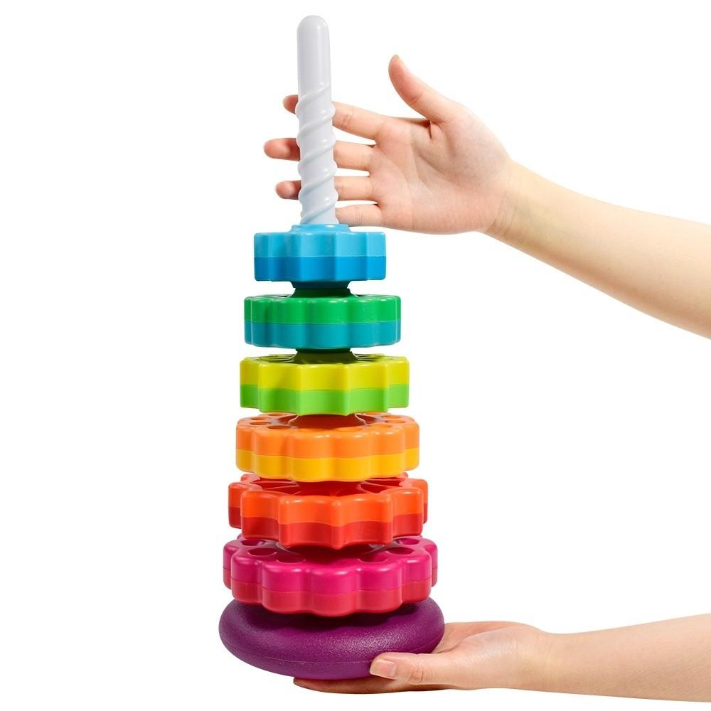 Safety Baby Stacking Puzzle Toys Spinning Colored Children's Toys Rotating Screw Bolt Toys  Kids