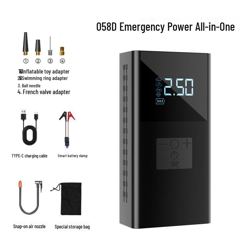 Compact Wireless Electric Tire Inflator & Air Pump with Handheld Feature