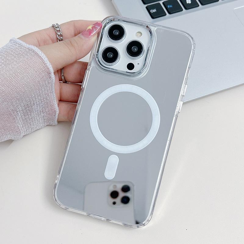 

Подходит для Apple IPhone15 Promax Зеркальный Магнитный Чехол с Защитой от Падений Чехол для Защиты IPhone14/13/12 iPhone 15Plus