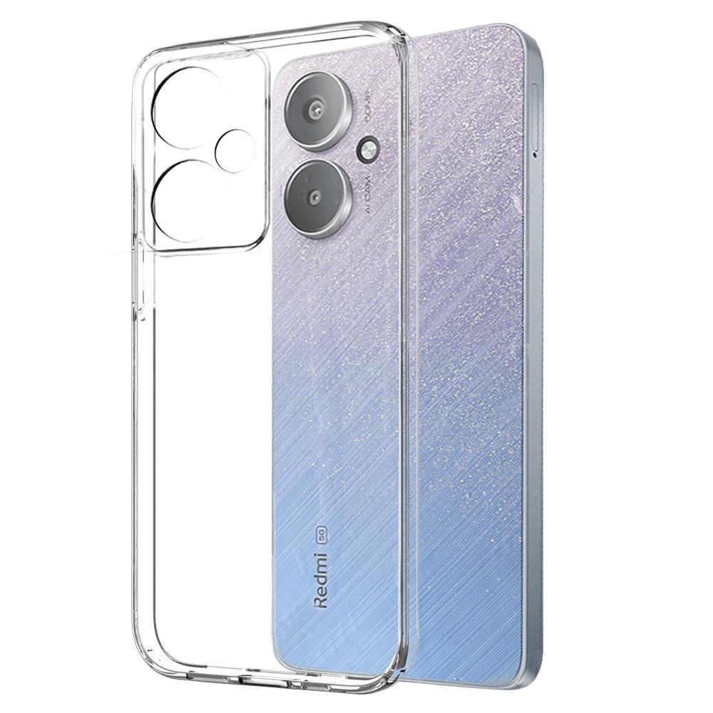 

NORTHJO For Xiaomi Redmi 13C 5G Case Anti-scratch TPU Phone Shell with Tempered Glass Film Transparent