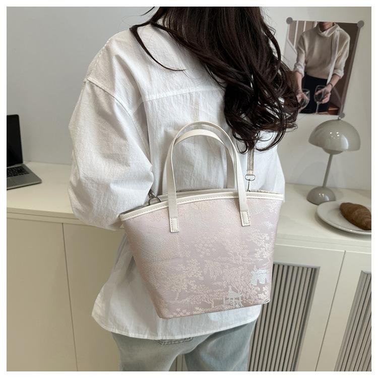 New Chinese Style National Style Hand Bag Women's New Trendy Shoulder Bag Casual Versatile Messenger Bucket Bag