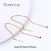 Brass Thin Chain Ear Wire For Earrings Making Findings Trendy 18K Gold Plated Long Tassel Earwire DIY Fashion Jewelry For Women