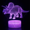Dinosaur Series 3D LED Night Light - Remote Control, Seven-Color Touch, Creative Bedside & Desk Lamp Gift