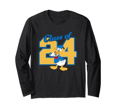 Disney Mickey and Friends Class of 24 Donald Duck Vintage Long Sleeve T-Shirt