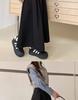 Plus Size Women's High Waist Black A-Line Midi Skirt - Autumn/Winter Fashion