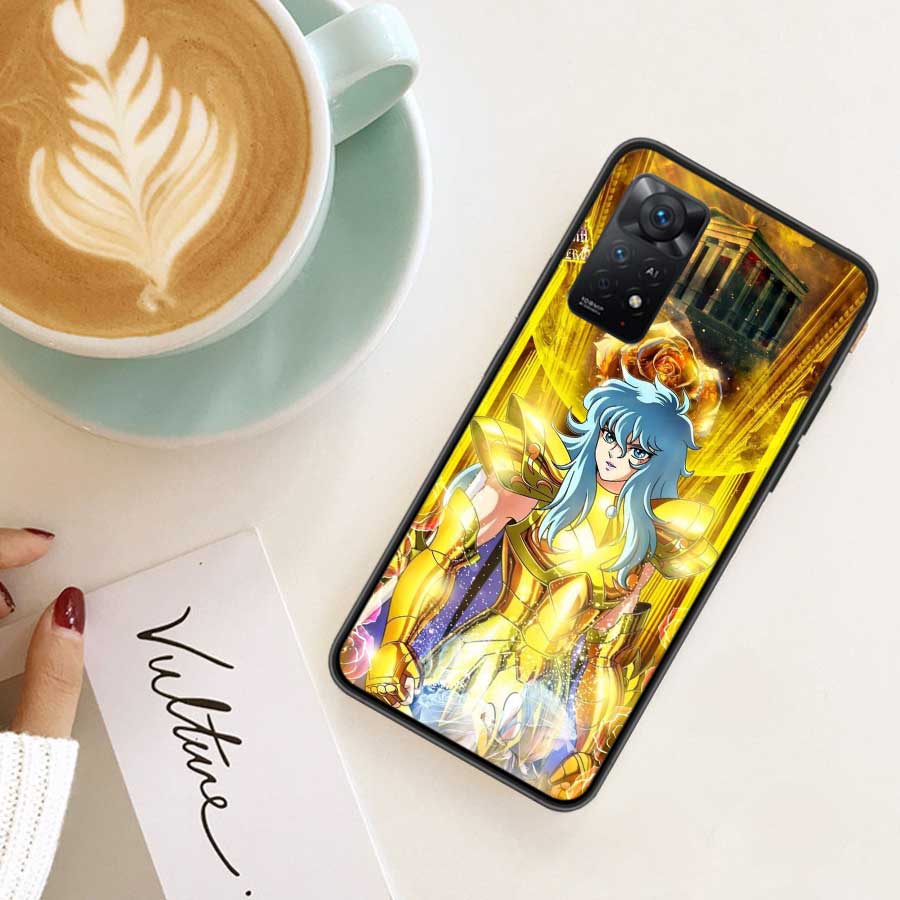 Saint Seiya Knights Of The Zodiac Case Phone For Redmi 13 14C 12 12C Note 14S 14 Pro Plus 10 10A 10C 9 9A 9C 9T 8 8A 7 7A TPU Cl